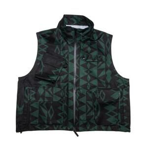 South2West8 Black and Green Utility Vest